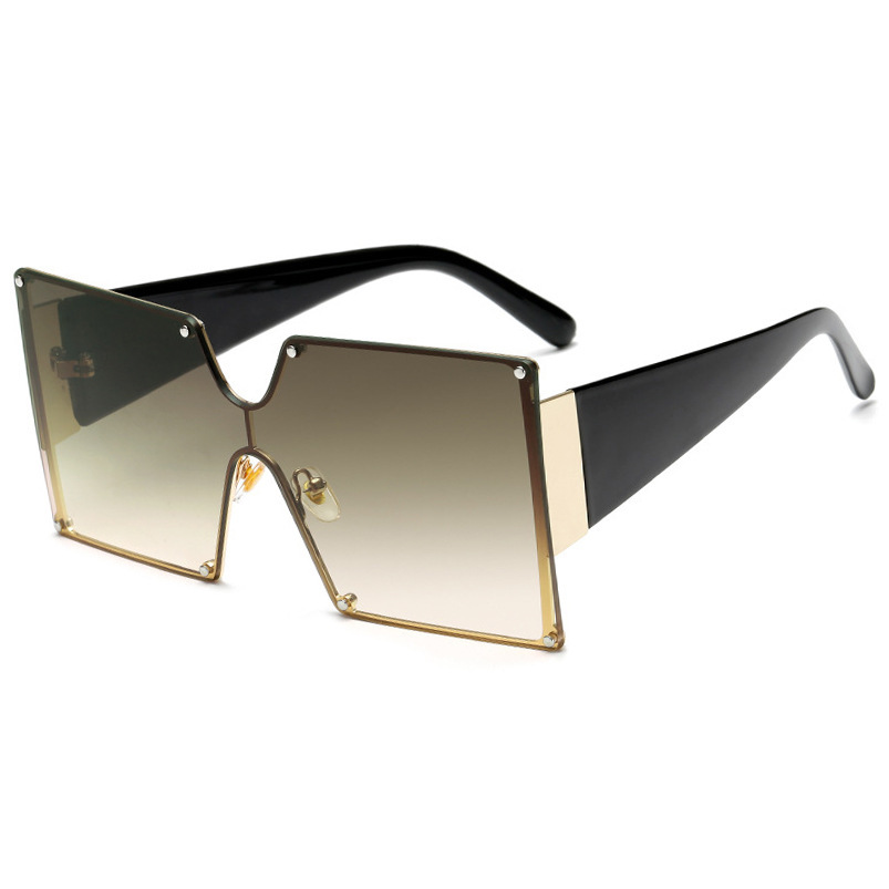 Fashion Metal Ladies Big Frame Rimless Sunglasses Sunglasses - Image 2