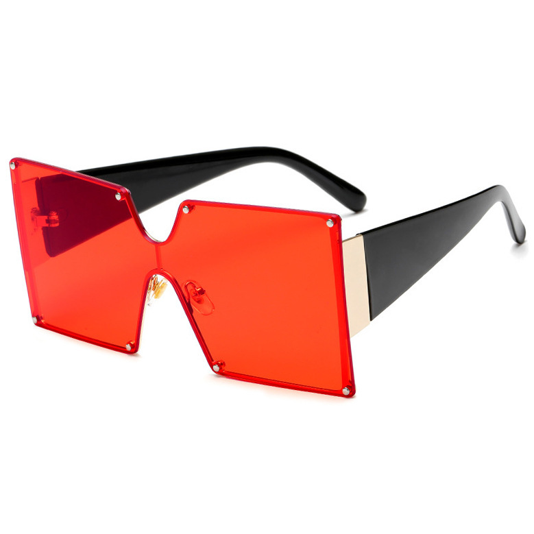 Fashion Metal Ladies Big Frame Rimless Sunglasses Sunglasses - Image 3