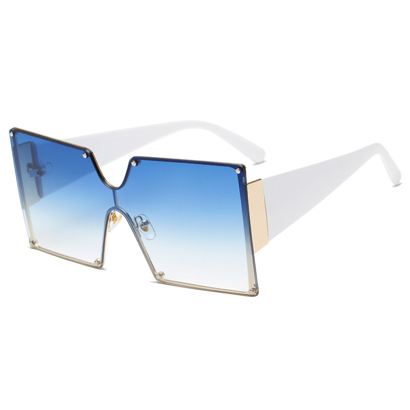 Fashion Metal Ladies Big Frame Rimless Sunglasses Sunglasses - Image 6