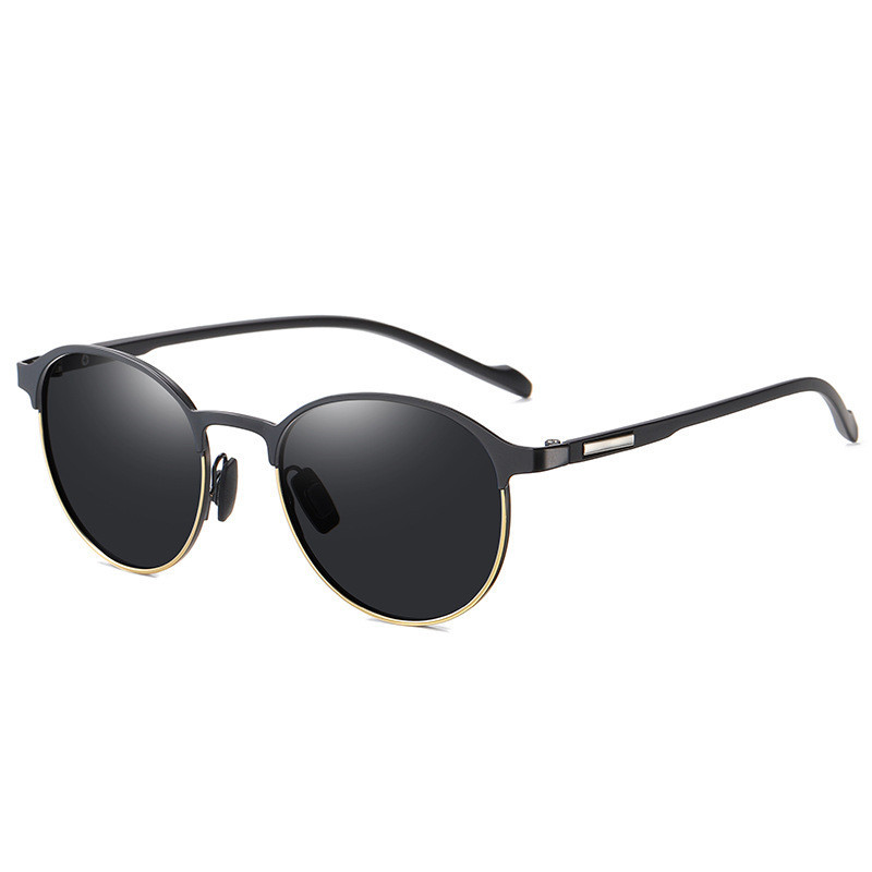 Polarized Metal Sunglasses Glasses Fashion Colorful Half Frame - Image 2