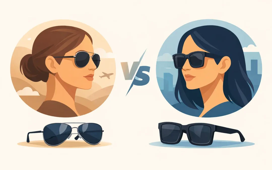 Aviator Versus Square Sunglasses for Your Face